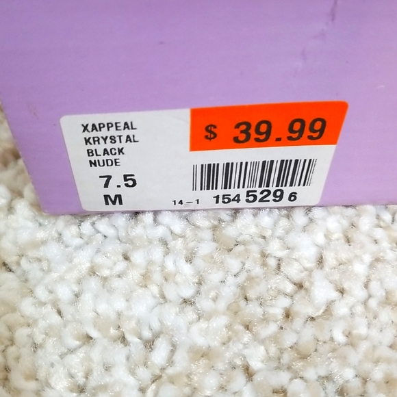 Black/nude retro style stiletto 7.5 - Picture 9 of 9